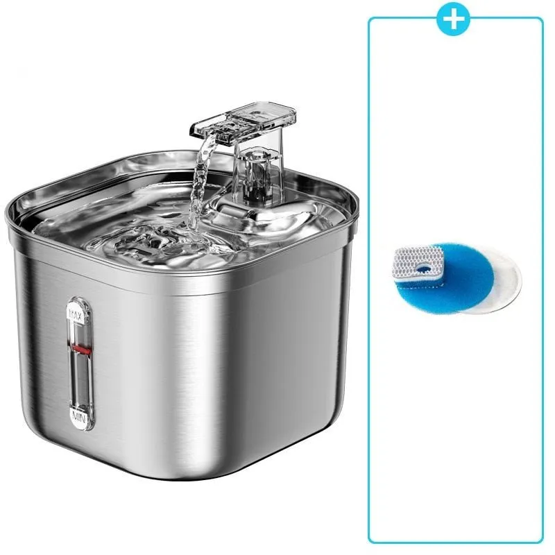 2L Stainless Steel Auto Smart Motion Sensor Cat Dog Water Dispenser