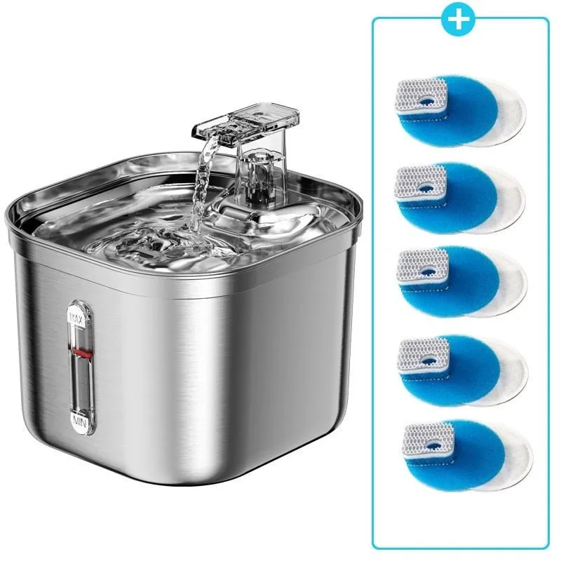 2L Stainless Steel Auto Smart Motion Sensor Cat Dog Water Dispenser