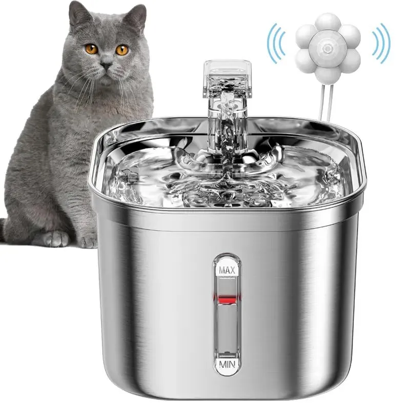 2L Stainless Steel Auto Smart Motion Sensor Cat Dog Water Dispenser