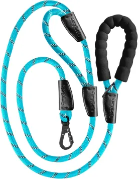 6FT Dog Leash Heavy Duty,Extra Foam Padded Two Handles,Lockable Metal Carabiner Clip,Highly Reflective Dog Leash for Safety,Dog Leashes for Medium & Large Dogs(Blue)