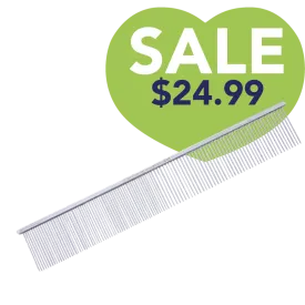 9" 50:50 Fluffing & Finishing Comb by PetStore.Direct