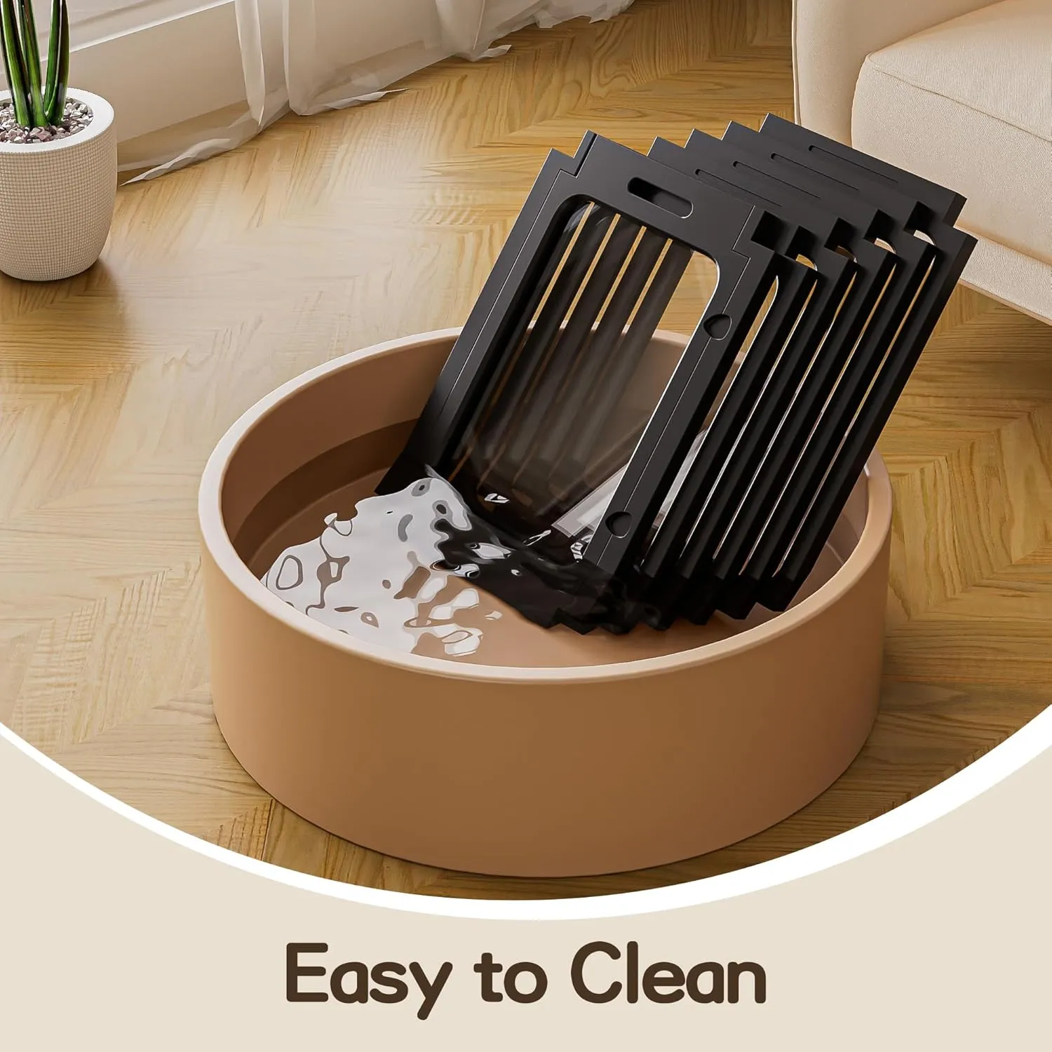 Acrylic Dog Playpen Indoor, Clear Play Pen for Dog Cat Rabbit Ferret, Plastic Puppy Playpen with Door, Easy Assemble Dog Crate for Small & Medium Dogs (30" Height, 8PCS, Black)