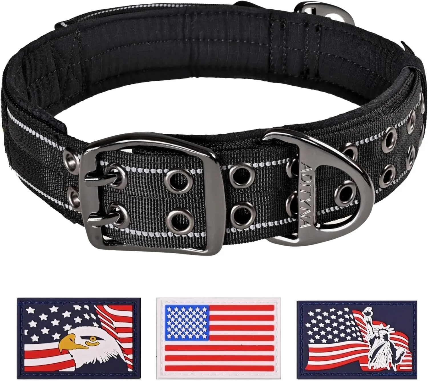 ADITYNA - Giant Dogs Collar - Adjustable XXL Collar 30 to 36 Inches - Designed Exclusively for Huge Dog Breeds Like Mastiff, Kangal, Saint Bernard - Heavy Duty Collar with Handle
