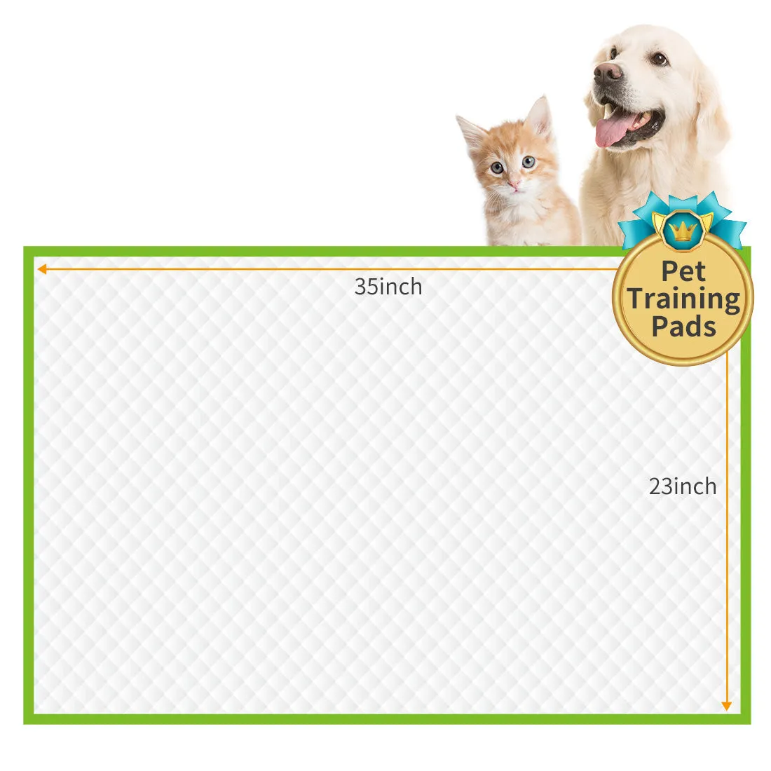 Aimondow Leakproof Pet Training Pads Absorbent Potty Puppy Pads for Dogs Cats Quick Drying Disposable Pee Pads, Extra Large, 23inch×35inch, 40 Count