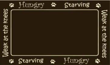 Arlee Pet Products Hungry Tapestry Bowl Mat