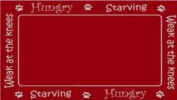 Arlee Pet Products Hungry Tapestry Bowl Mat