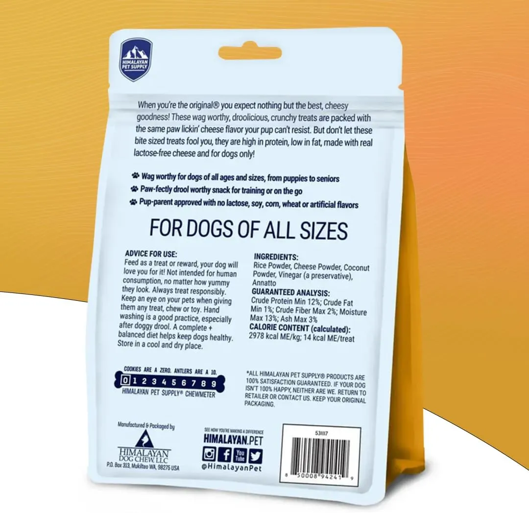 Barkeetos Cheese | Made with Real Himalayan Cheese | Protein Rich - Lactose Free - Gluten Free - Grain Free | USA Made | for All Breeds | 3 oz of Droolicious, Crunchy Goodness