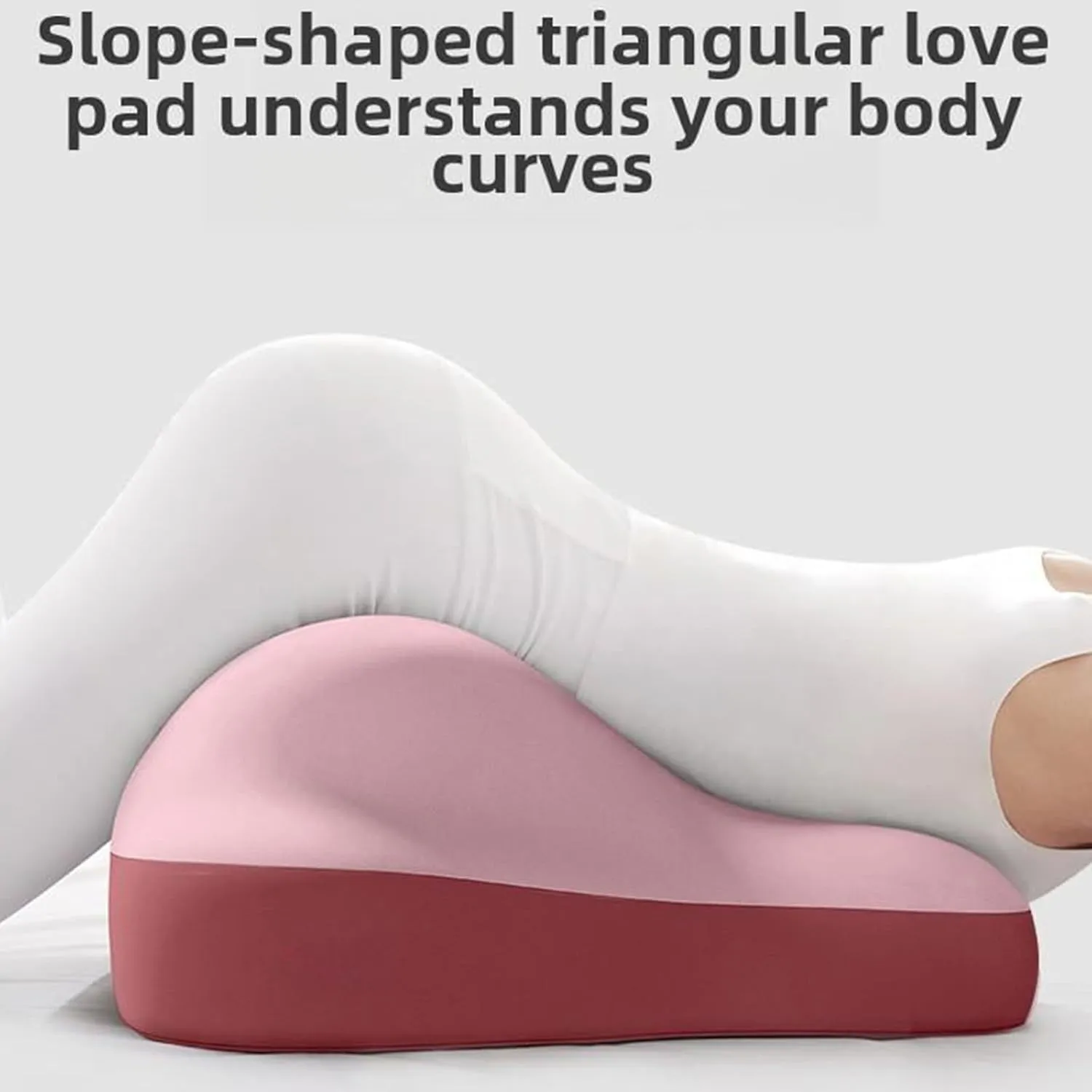 Bed Wedge Pillow for Adults & Couples - Memory Foam Support Pillow for Sitting, Lounging, Reading & Intimacy, Orthopedic Firm Design with Washable Cover, Ideal for Pregnancy& Post-Surgery (F)