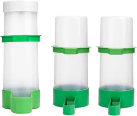 Bird Feeder, Bird Water Dispenser for Cage,  2PCS Automatic Bird Water Feeder with 1PCS Food Feeder for Cage Pet Parrot Budgie Lovebirds Cockatiel (2Pcs 90Ml   1Pcs 150Ml)