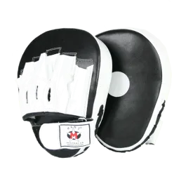 Black & White Pre Curved Boxing Focus Mitts