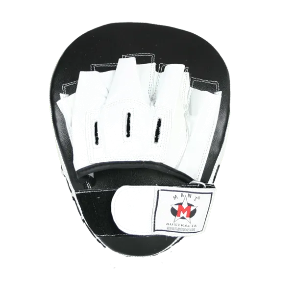 Black & White Pre Curved Boxing Focus Mitts