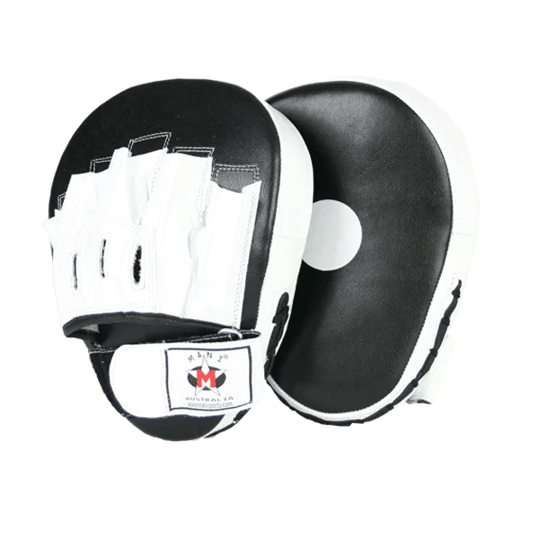 Black & White Pre Curved Boxing Focus Mitts