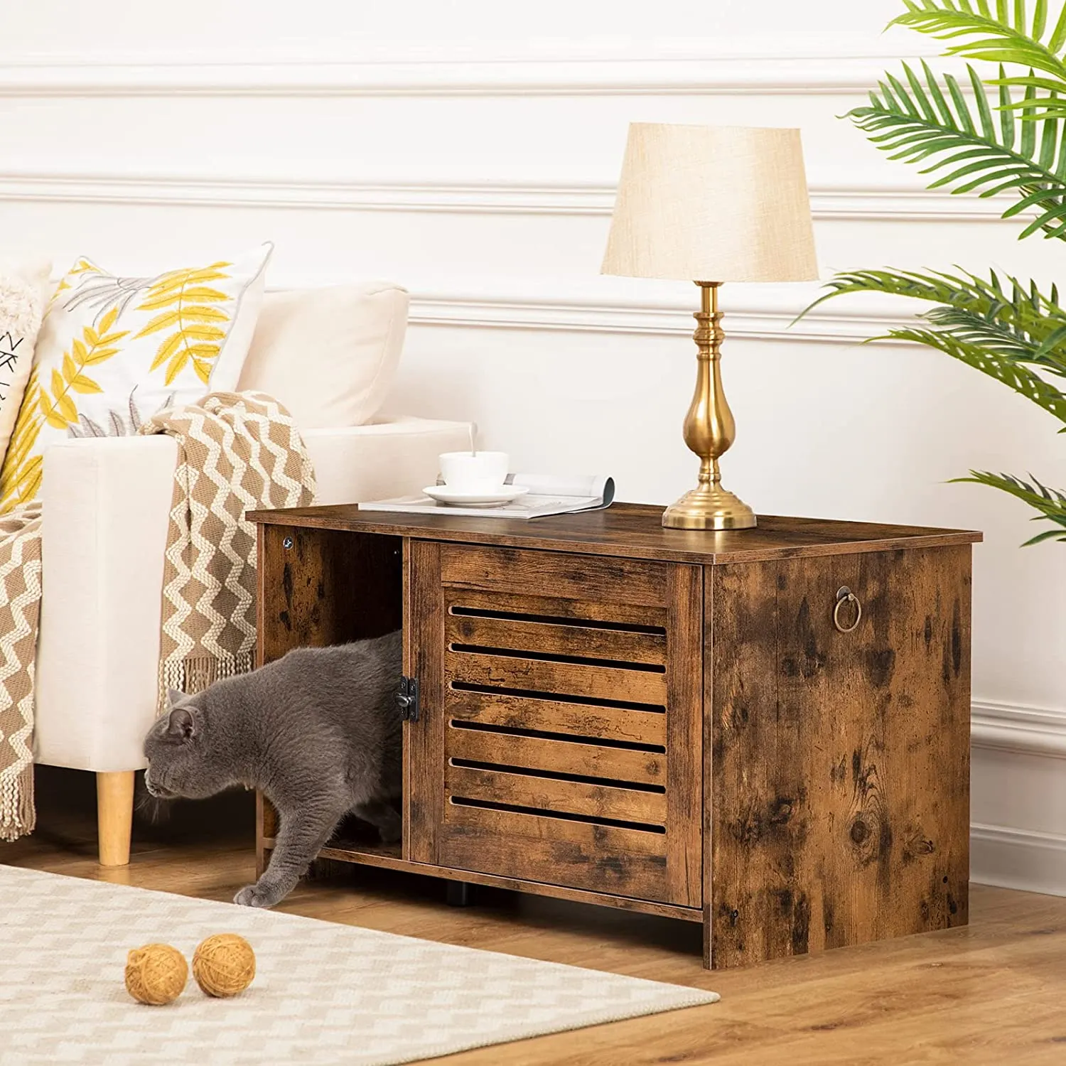 Cat Litter Box Enclosure, Hidden Cat Litter Box Furniture, Hidden Cat Washroom, Cat Furniture Cabinet
