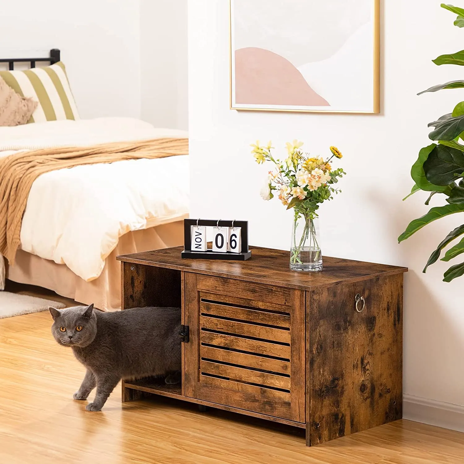 Cat Litter Box Enclosure, Hidden Cat Litter Box Furniture, Hidden Cat Washroom, Cat Furniture Cabinet