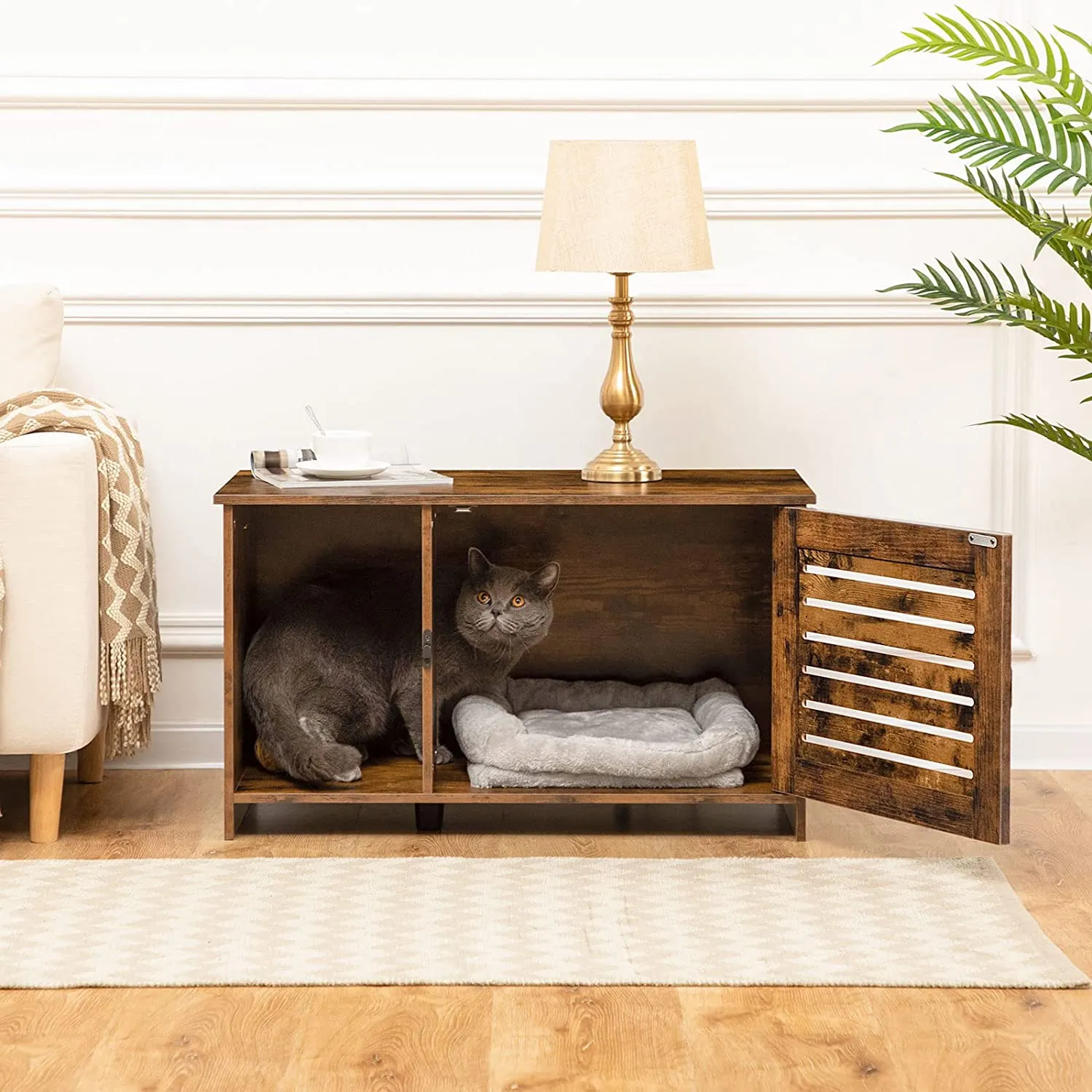 Cat Litter Box Enclosure, Hidden Cat Litter Box Furniture, Hidden Cat Washroom, Cat Furniture Cabinet