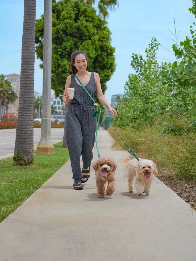 Cherry Red Hands Free Leash 4-Way Extension