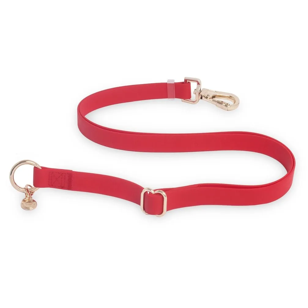 Cherry Red Hands Free Leash 4-Way Extension