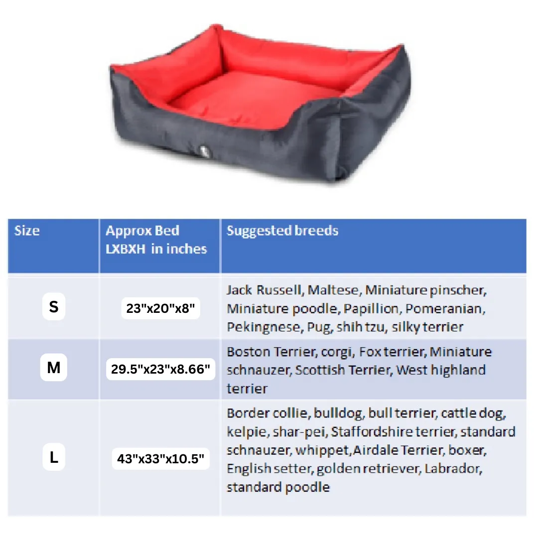 Chew Proof and Water repellent Lounger Dog Bed - Blue
