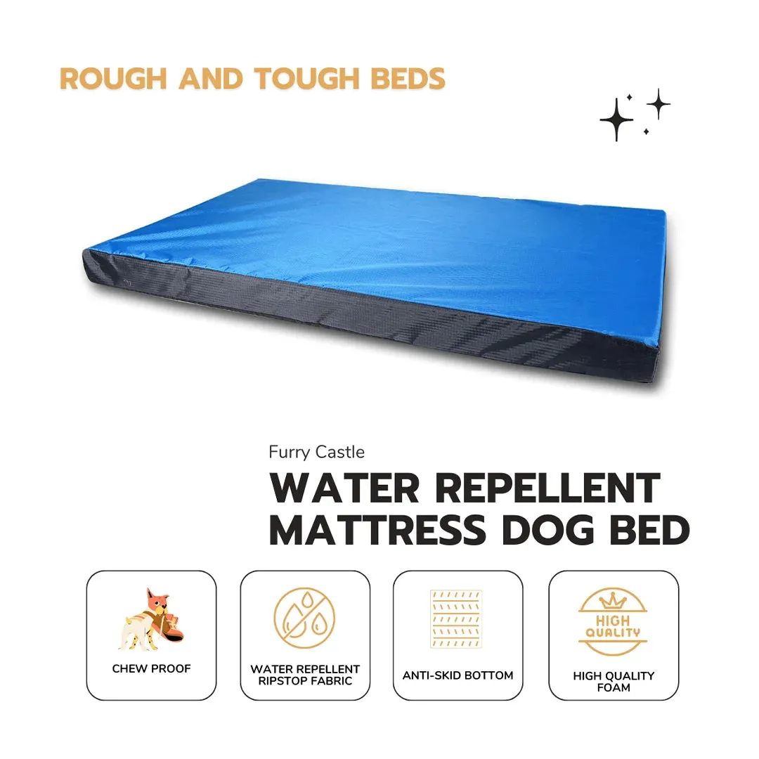 Chew Proof and Water repellent Mattress Dog Bed - Blue