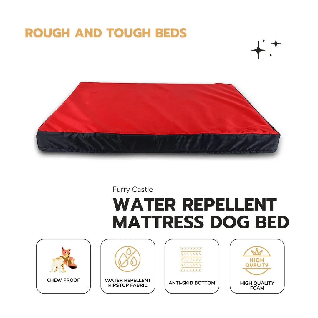 Chew Proof and Water repellent Mattress Dog Bed - Red