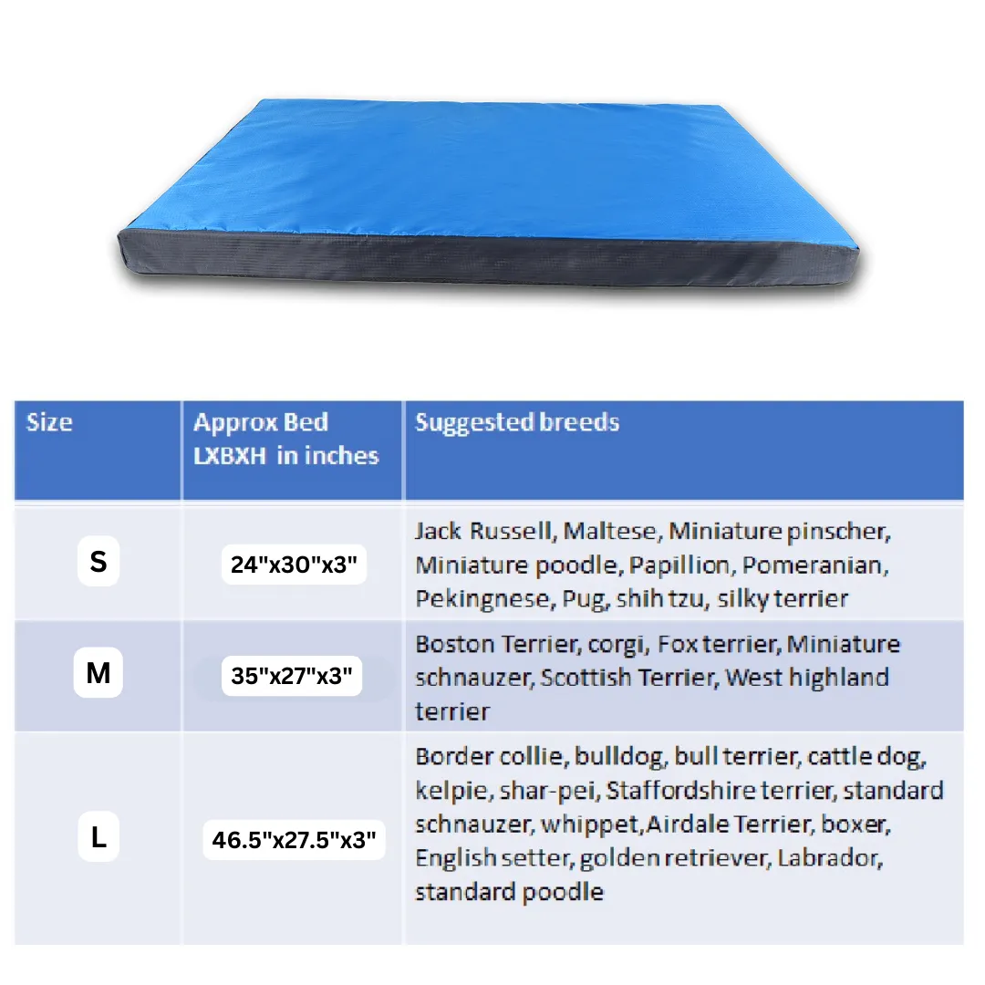Chew Proof and Water repellent Mattress Dog Bed - Red