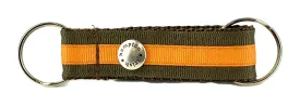 Chocolate/Orange Stripe Snappy Keychain - 303
