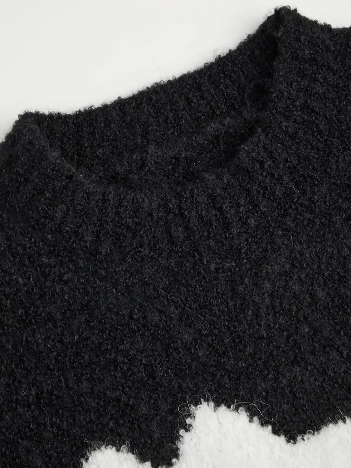 CIDER Womens Cat Sweater Long Sleeve Crew Neck Fun Graphic Cute Patterned Pullover Sweater Tops