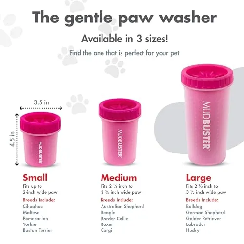 Dexas Dog Paw Cleaner, Small, Pink, Dog Accessories and Pet Supplies