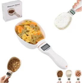 Digital Measuring Spoon Scale - Highly Accurate Food Measuring Tool with LCD Display & Interchangeable Spoon Heads for Precise Dispensing of Ingredients and Condiments(1pc)