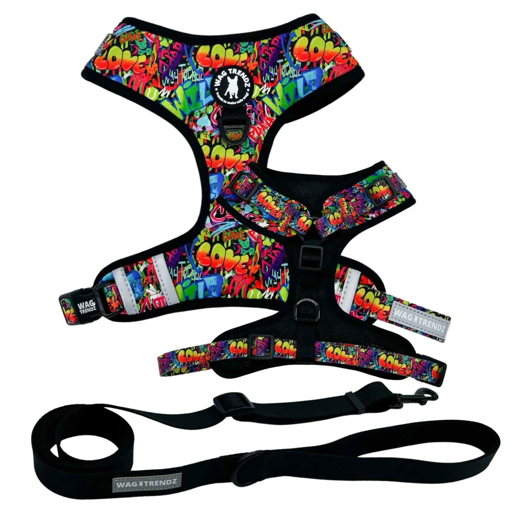 Dog Harness and Leash Set | Street Graffiti