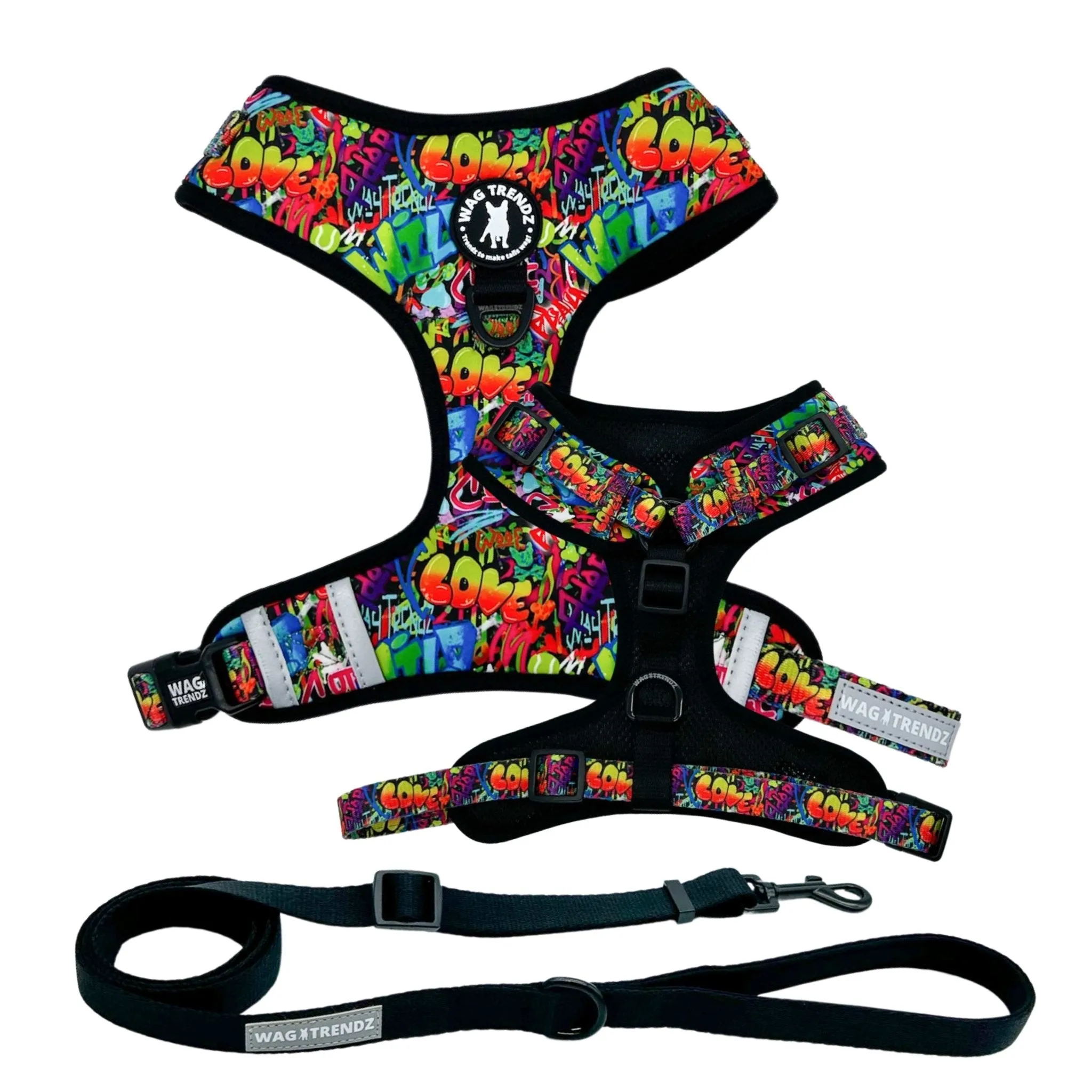 Dog Harness and Leash Set | Street Graffiti