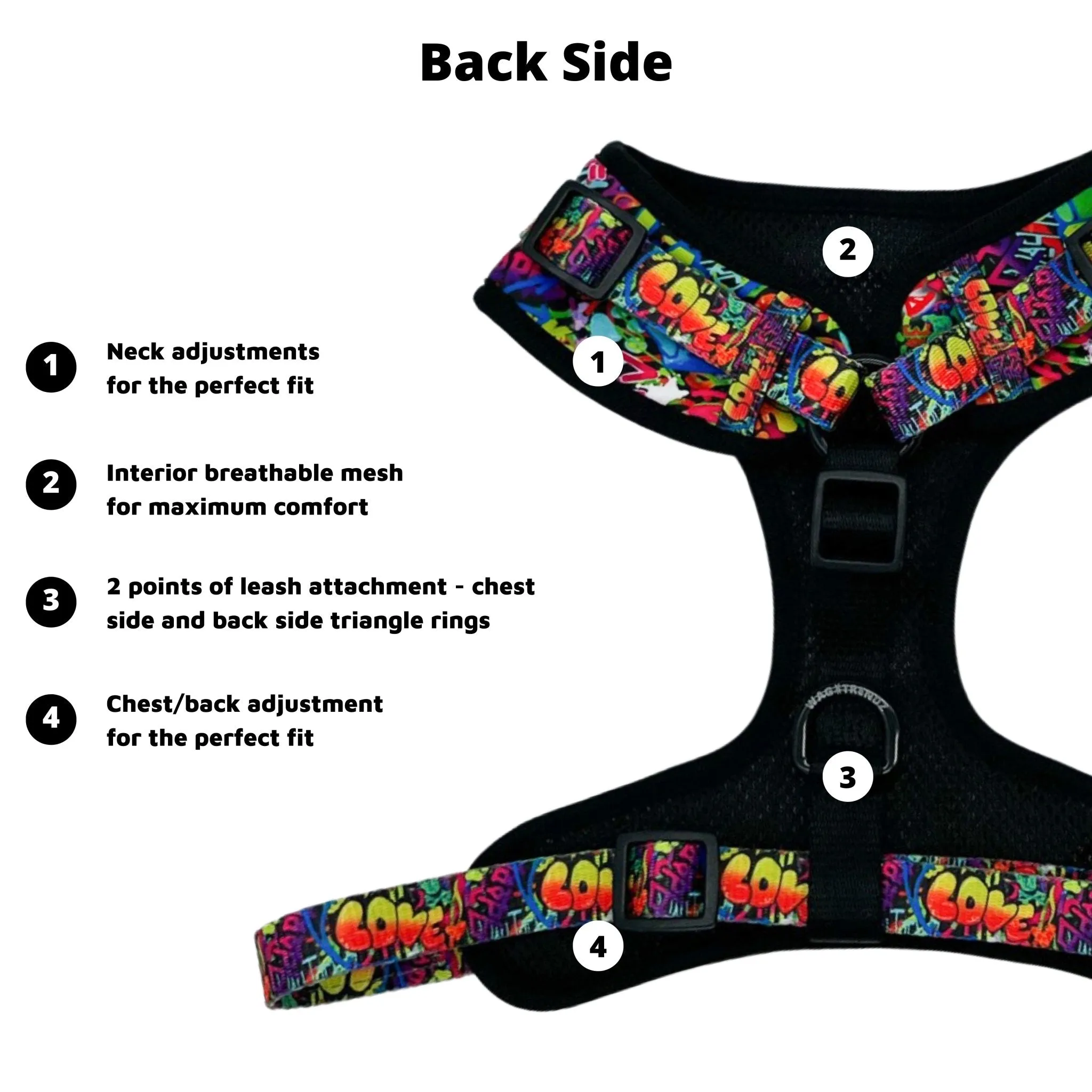 Dog Harness and Leash Set | Street Graffiti