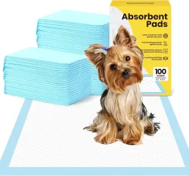 Dog Pee Pads: Super Absorbent & Leak-Proof Puppy Pads - Thicken Disposable Dog Training Pads Potty Pads for Dogs - Pee Pads for Doggie Cats Rabbits Quick Dry 22''x22'' Pack of 100