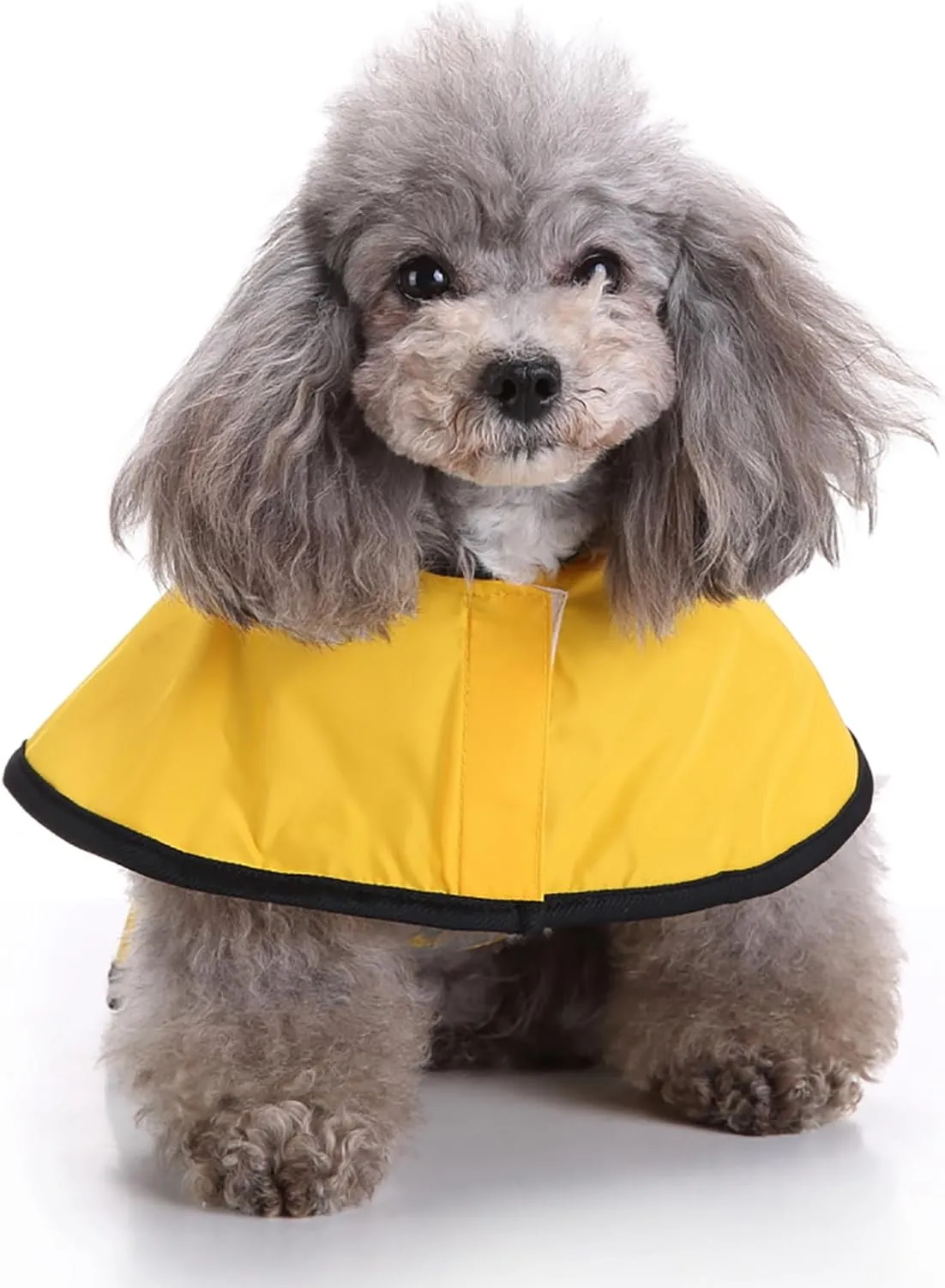 Dog Raincoat Hooded, Reflective Dog Slicker Poncho Adjustable Waterproof Lightweight Rain Jacket for Dogs,Yellow,S