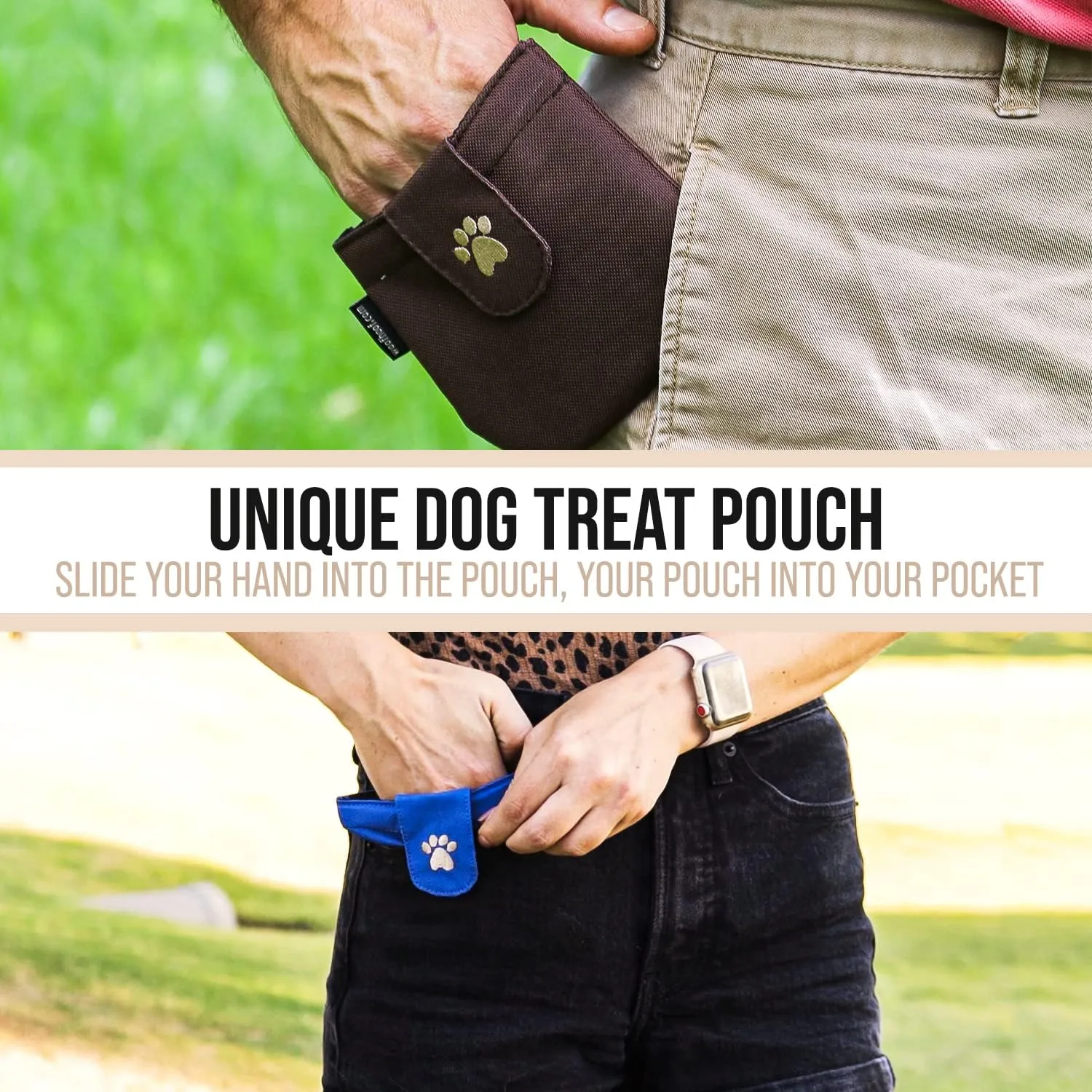 Dog Reward Pouch, Pink In Your Pocket Training Treat Pouch - Sim, Lightweight Treat Holder with Magnetic Flap for Stability, Perfect Dog Accessories, Made of Durable Nylon, Machine Washable