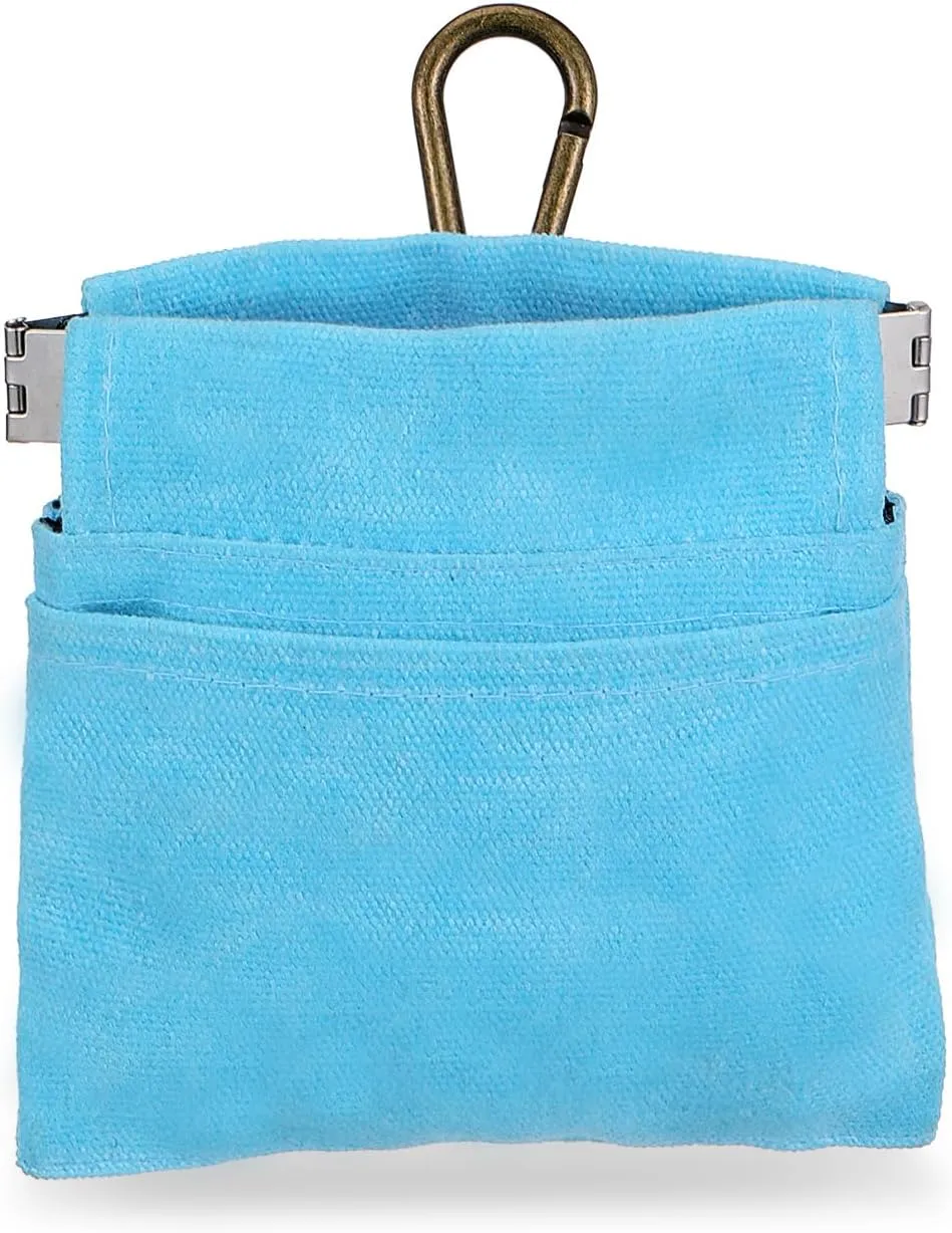 Dog Treat Pouch, Auto Closing Pet Treat Pouch with Magnetic Buckle Hand Free Dog Walking Bag Portable Doggy Training Treats Bag for Puppy Travel or Outdoor Use, Blue