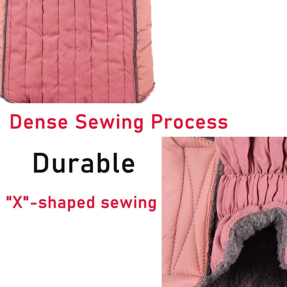 Fleece Dog Hoodie for Small Dogs Super Warm Puppy Jacket for Cold Winter Dog Coats,Pink XS