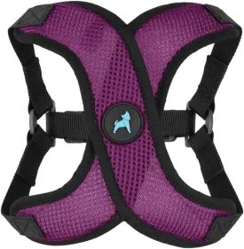 Gooby Comfort X Step in Lite Dog Harness - Choke Free, Escape Free with Light Breathable Mesh - Step in Dog Harness for Small and Medium Dogs - Quick Release Buckle, Metal D-Rings - Purple, X-Small