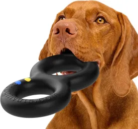Goughnuts  Dog Toys for Aggressive Chewers | Virtually Indestructible Pull Toy for Large Breeds Such as Pit Bulls and German Shepherds | Heavy Duty Tug Dog Toy | Large | Black