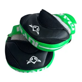 GREEN & BLACK LEATHERETTE KIDS BOXING FOCUS PADS