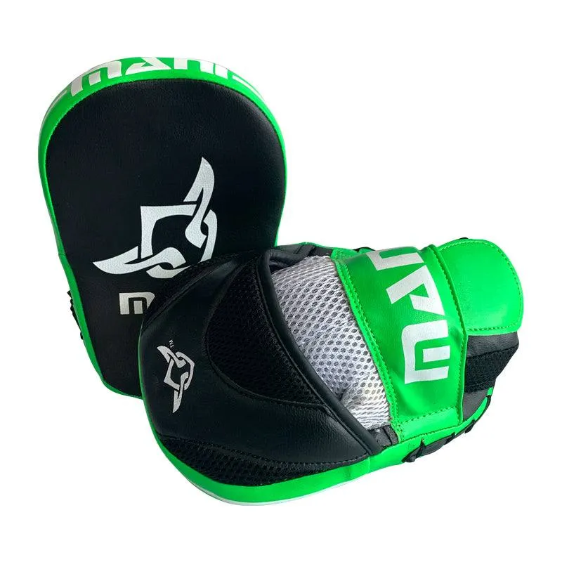 GREEN & BLACK LEATHERETTE KIDS BOXING FOCUS PADS