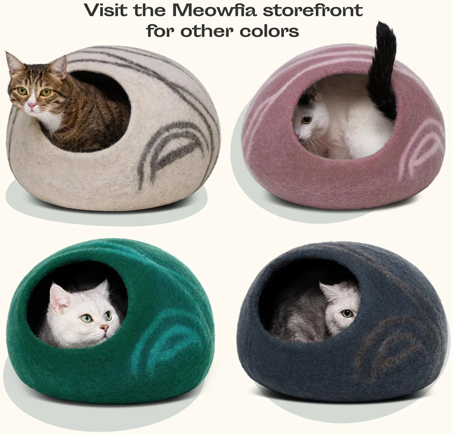 Handmade Round Cave Cat Bed
