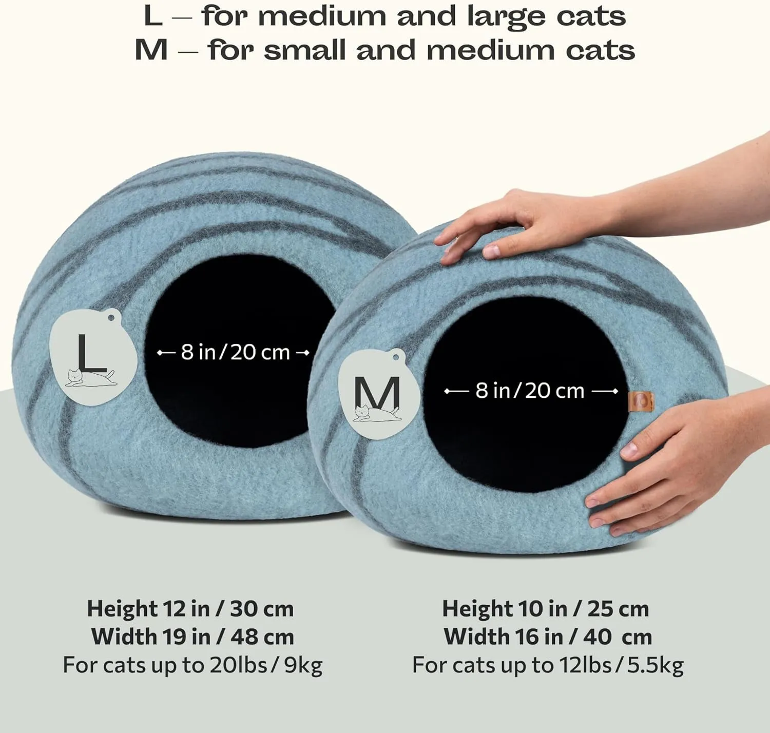 Handmade Round Cave Cat Bed