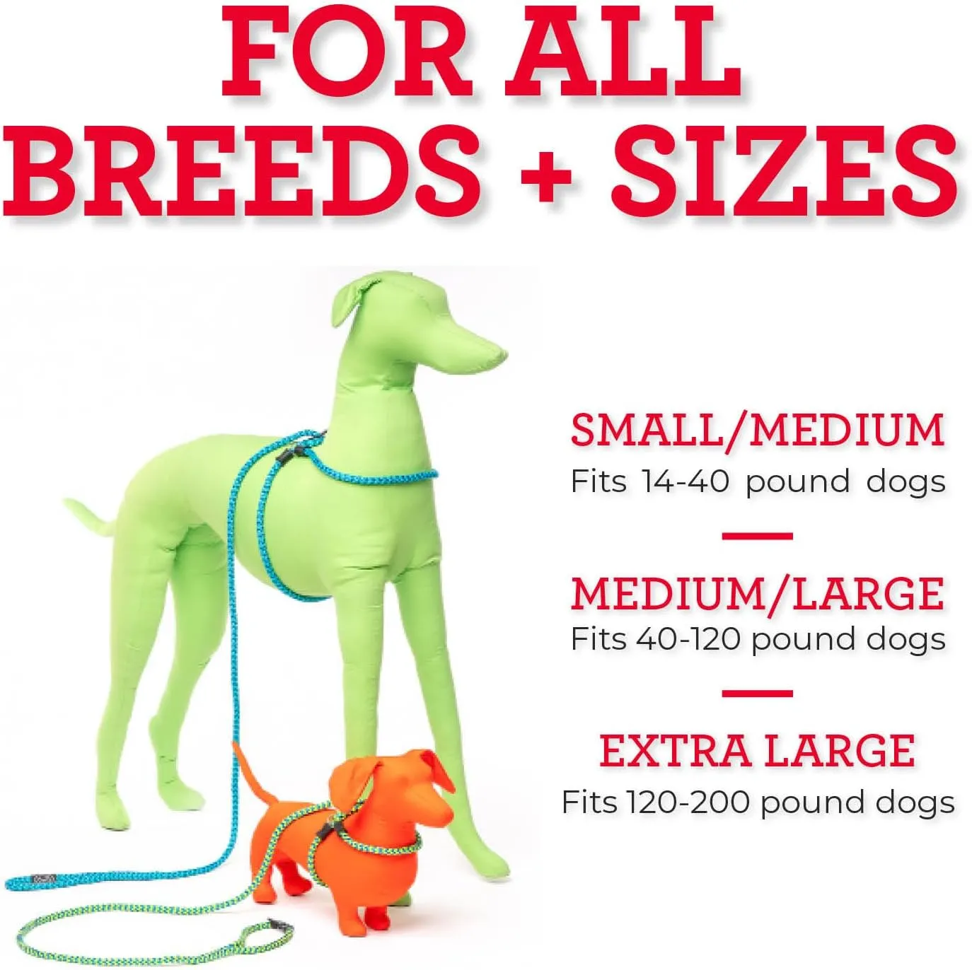 Harness Lead No Pull Dog Harness and Leash Set, Anti Pull Dog Harness for All Breeds and Sizes, One-Piece Cushioned Rope Design Safely Prevents Escaping and Pulling (Medium/Large, Orange/Reflective)