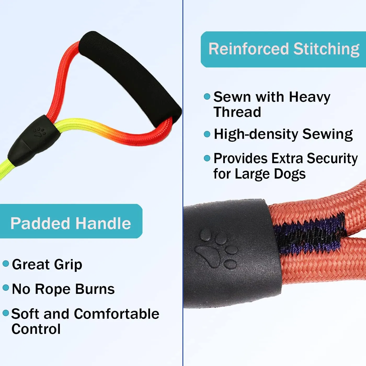 Heavy Duty 3 Dog Leash No Tangle Detachable 360 Swivel Device Multiple Dog Leash with Padded Handle for Two/Three Pets