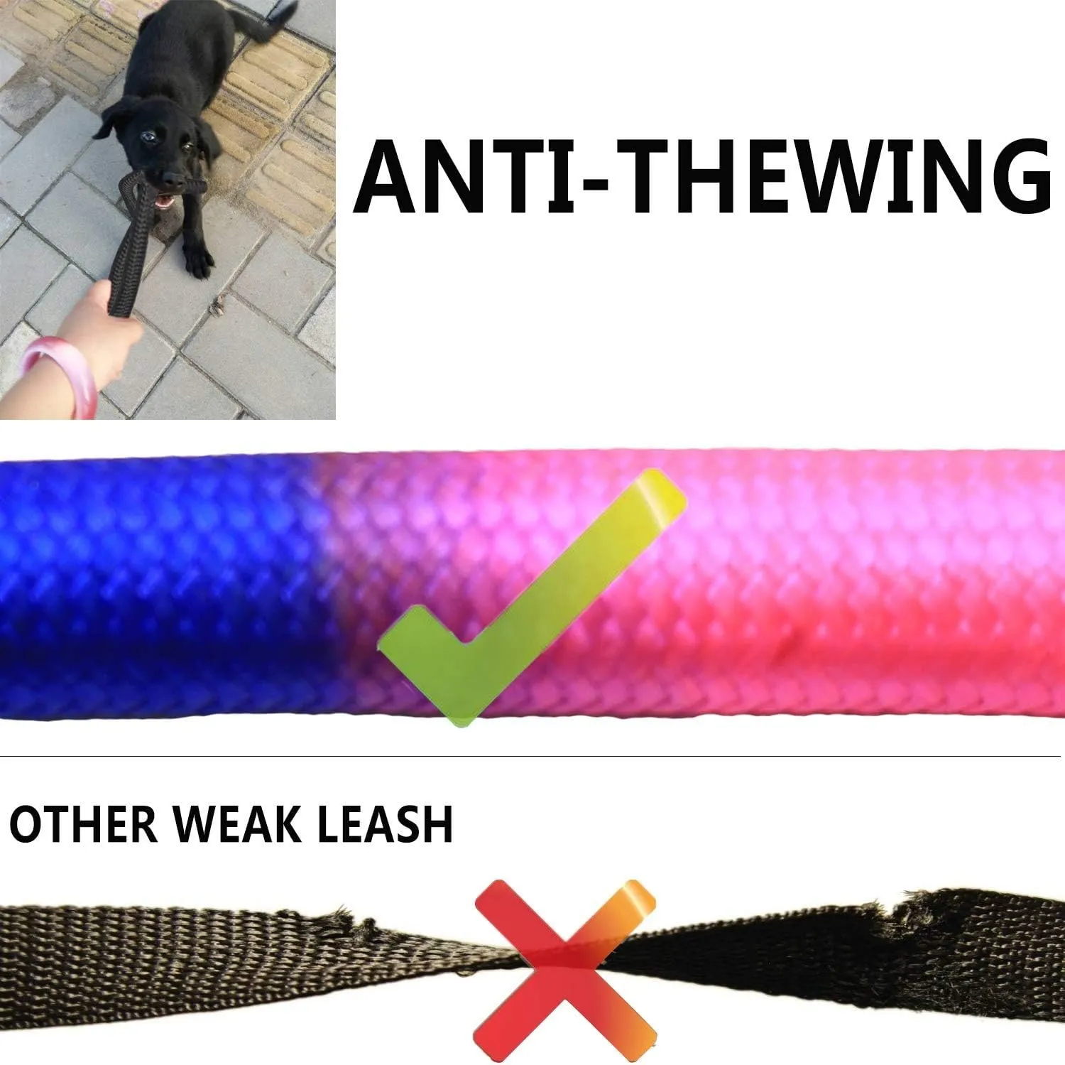 Heavy Duty 3 Dog Leash No Tangle Detachable 360 Swivel Device Multiple Dog Leash with Padded Handle for Two/Three Pets