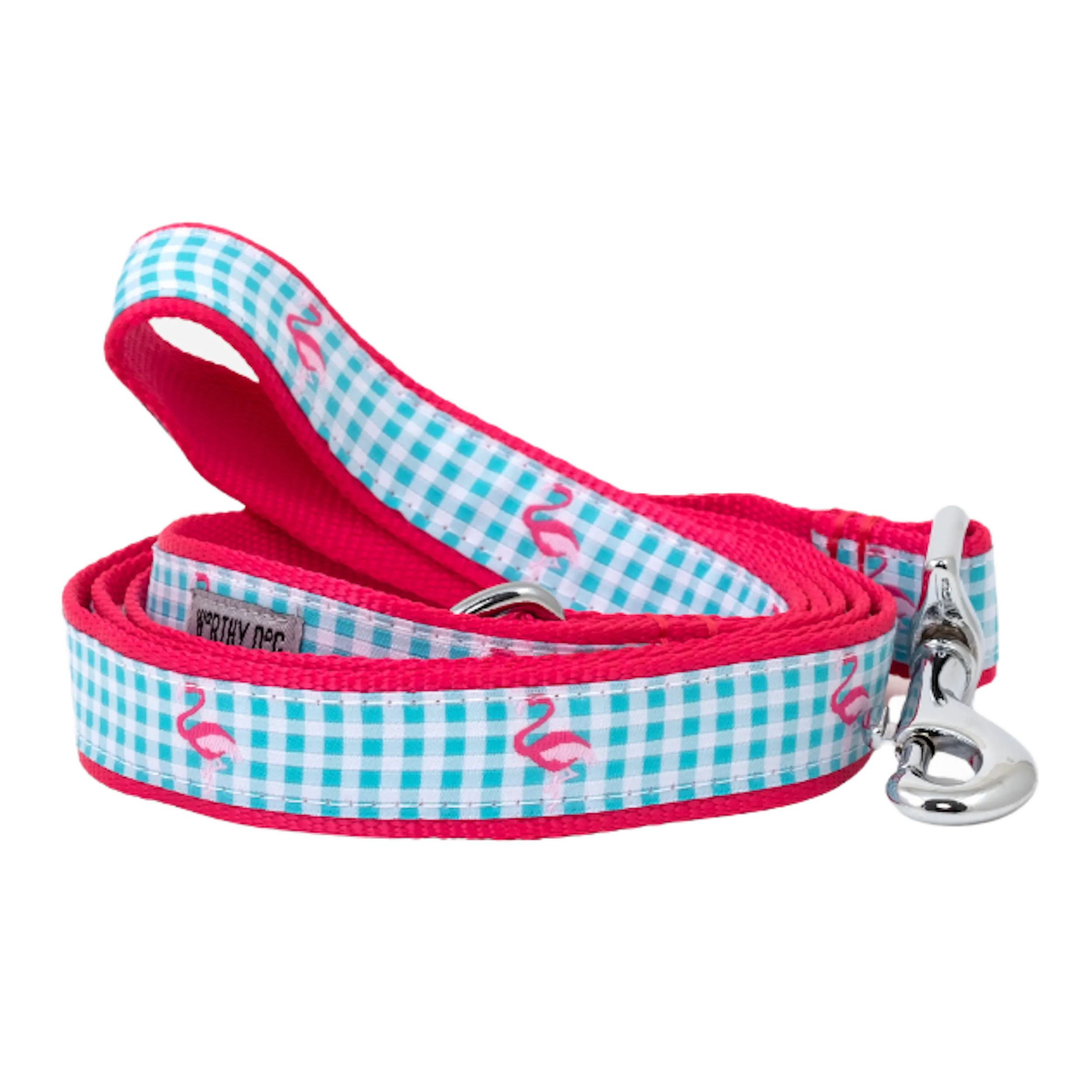 Leash | Gingham Flamingos
