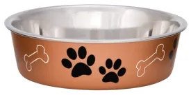 Loving Pets 7452LC Pet Feeding Bowl, L, 52 oz Volume, Polyresin/Stainless Steel, Copper :EA: QUANTITY: 1