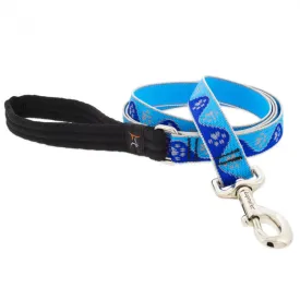 Lupine Dog Leash 1" Width X 4' Length High Lights Blue Paws