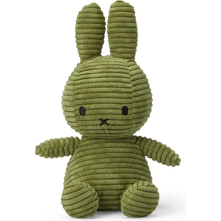 Miffy Sitting Corduroy Olive Green 9"